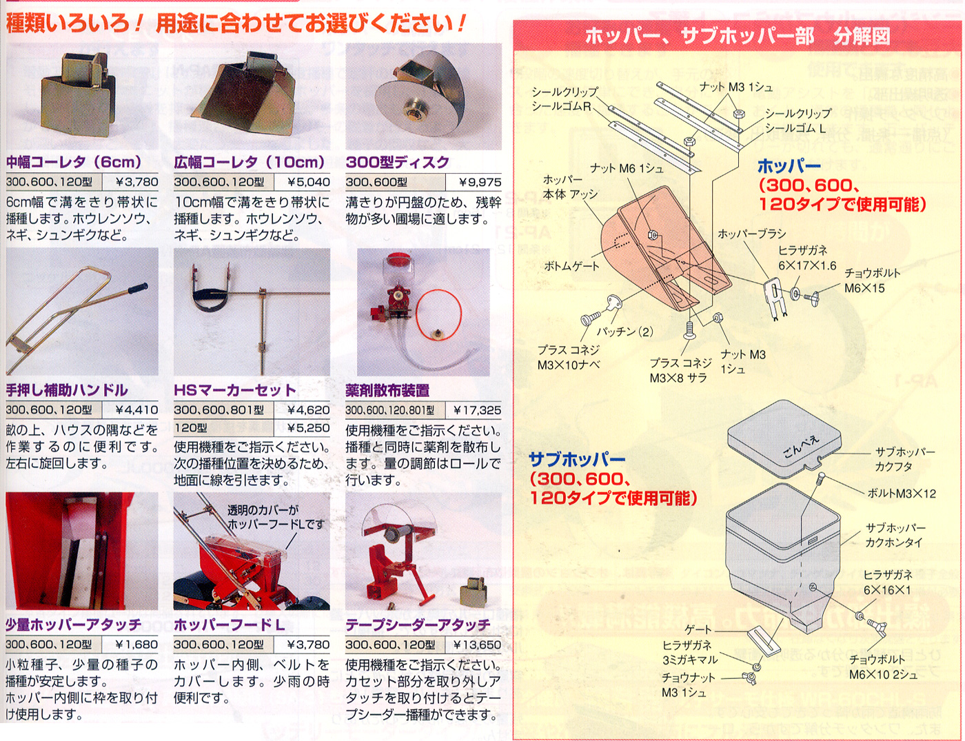 ごんべえ 部品 表