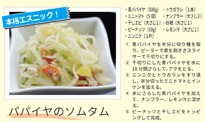 パパイヤのソムタム