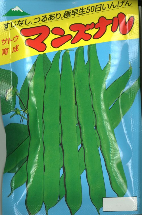 超目玉 つるなし穂高 カルナ菜豆 日本タネセンターのタネ