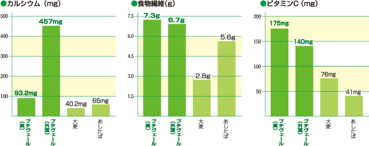 プチヴェール栄養バランス比較